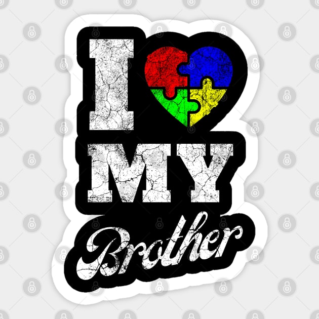 I Love My Brother Autism Awareness Sticker by chiinta